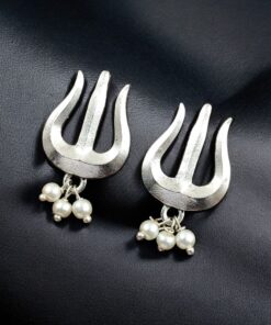 Oxidized German Silver Trishul Stud Earrings for Girls | Perfect Daily-Wear Jewellery