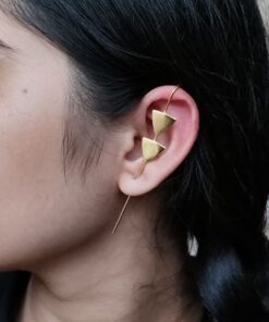 Unique Triangle Earcuff | Gold Plated Ethnic Jewelry for Women & Girls