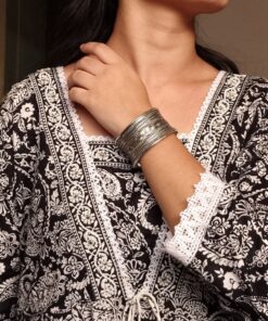 Elegant Silver Cuff Bracelet | Best Designer Oxidized Jewelry for Women