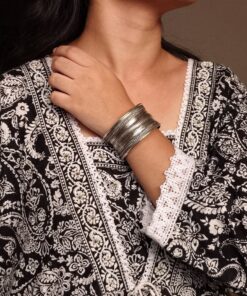 Vintage Look Style Oxidized Cuff Bracelet | Amazing Design Jewelry For Girls