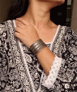 Unique Designer Cuff Bracelet | Silver Plated Fashion Jewelry for Women