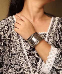 Best Design Silver Plated Cuff Bracelet | Ethnic Statement Jewelry for Women