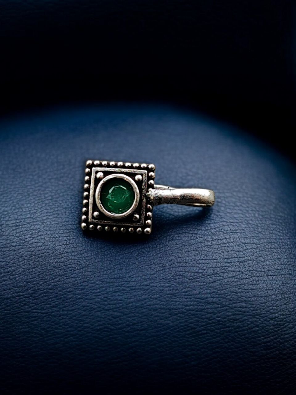 Traditional Oxidized Square Nose Pin | Everyday Wear Jewelry