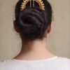 Unique Design Gold Plated Juda Pin | Elegant Hair Accessory for Women