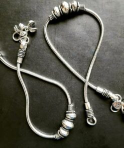 Alternative view of Best Oxidised Anklets | Antique Silver Plated Indian Payal For Girls