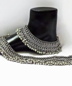 Alternative view of Traditional Oxidised Heavy Payal - Adorable Broad Anklets