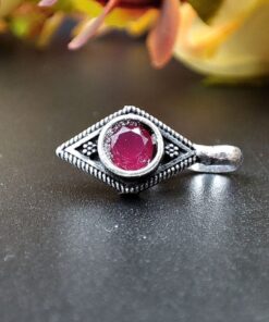 Alternative view of Oxidised Stone Nosepin - Elevate Your Style with Press Nose-pins