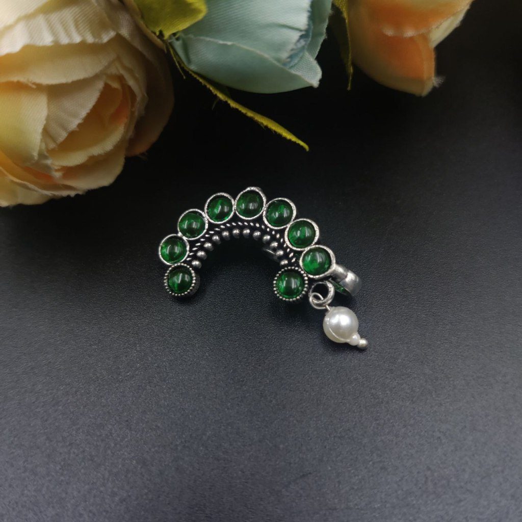 Attractive Oxidised Marathi Nosepin - Maharashtrian Nath