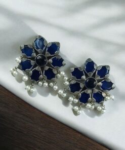 Beautiful Brass Stone Stud Earrings ? Perfect for Everyday Use