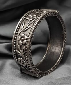 Antique Silver Look Like Kada Bangle For Girls - Traditional Look Kada