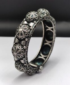 Alternative view of Traditional Oxidised Bracelet | Navratri Special Free Size Bangle Kada