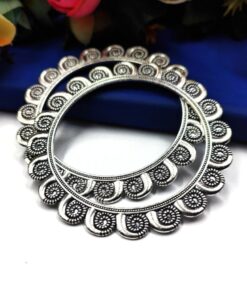 Oxidised German Silver Bangle - Unique Oxidized Designer Chudiya