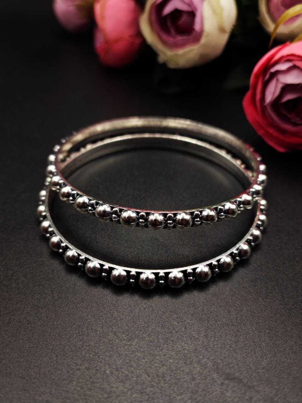 German Silver Chudiya | Silver Plated Bangle | Oxidized Bangles - Image 2