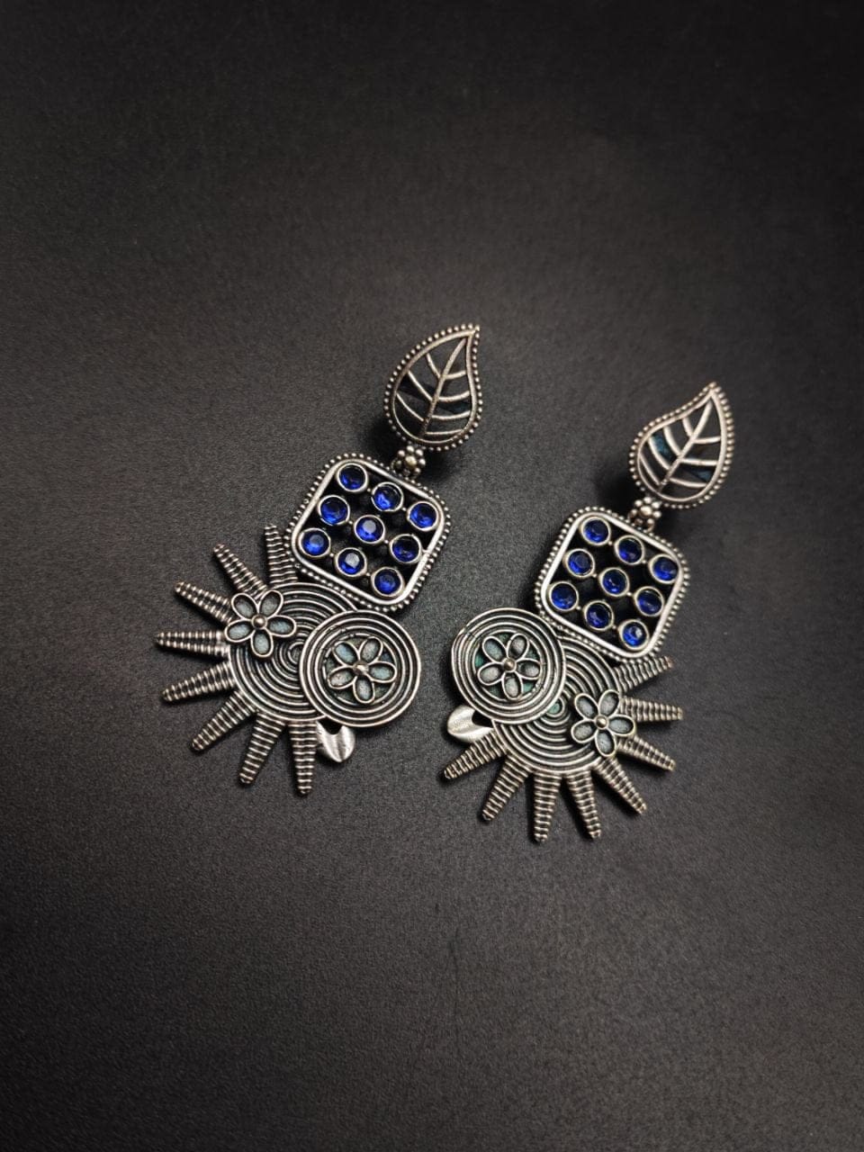 Silver Replica Earrings - Trendy Silver Look aLike Dangler Earring - Image 6