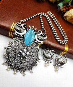 Gorgeous Oxidized Peacock Necklace: Unleash Your Style with Exquisite Elegance