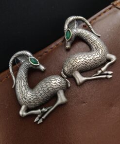 Alternative view of Graceful Deer Earrings - Silver Replica Light Weight Studs