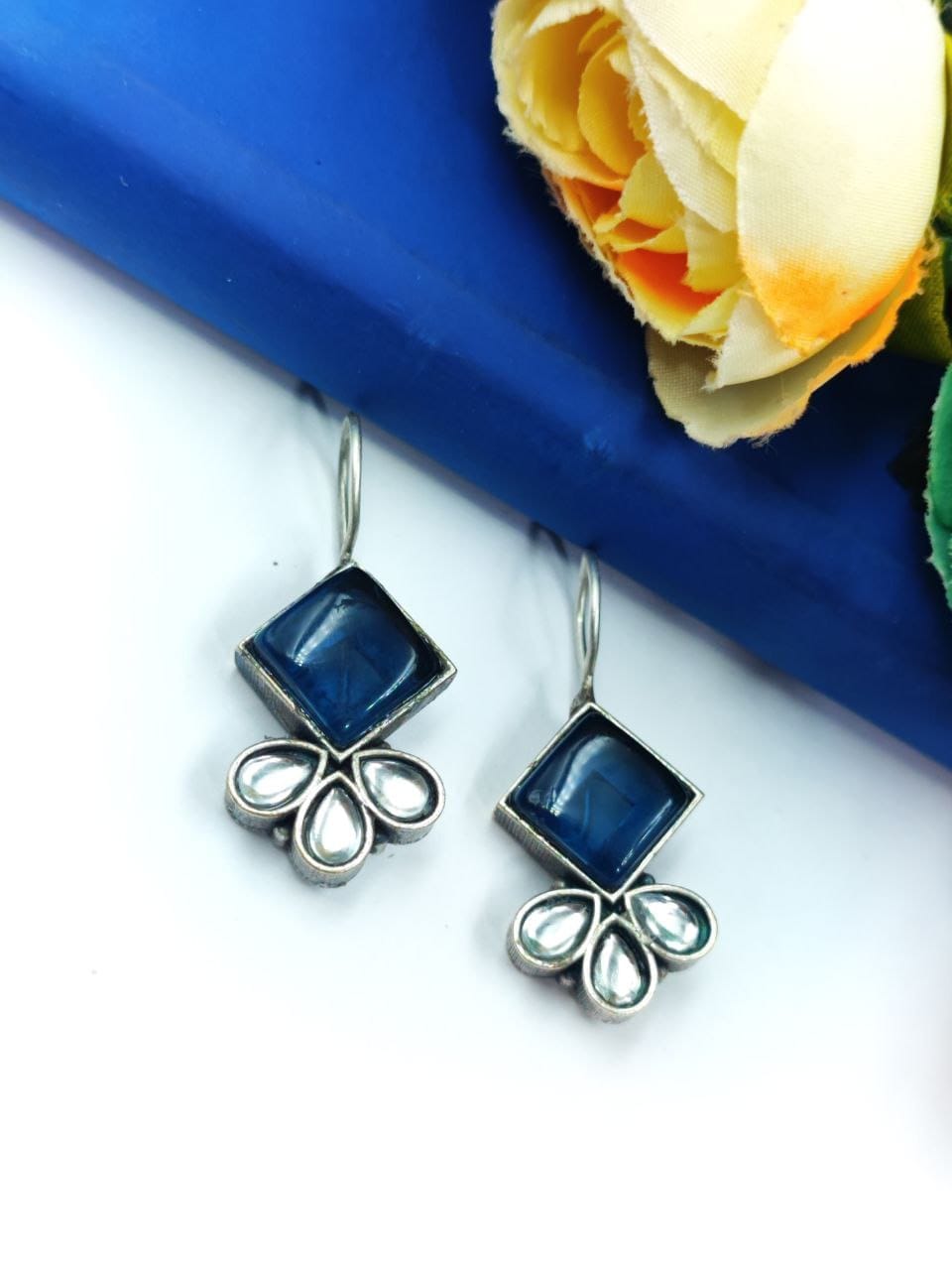 Iconic Look Daily-wear Earrings | Affordable Silver Replica Hook Style Jewelry - Image 10