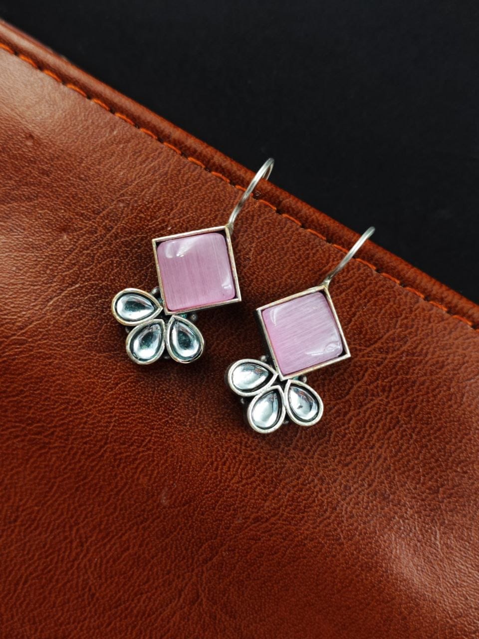 Iconic Look Daily-wear Earrings | Affordable Silver Replica Hook Style Jewelry - Image 8