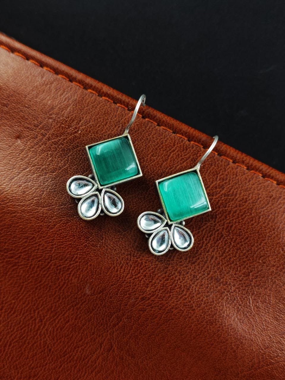 Iconic Look Daily-wear Earrings | Affordable Silver Replica Hook Style Jewelry - Image 7