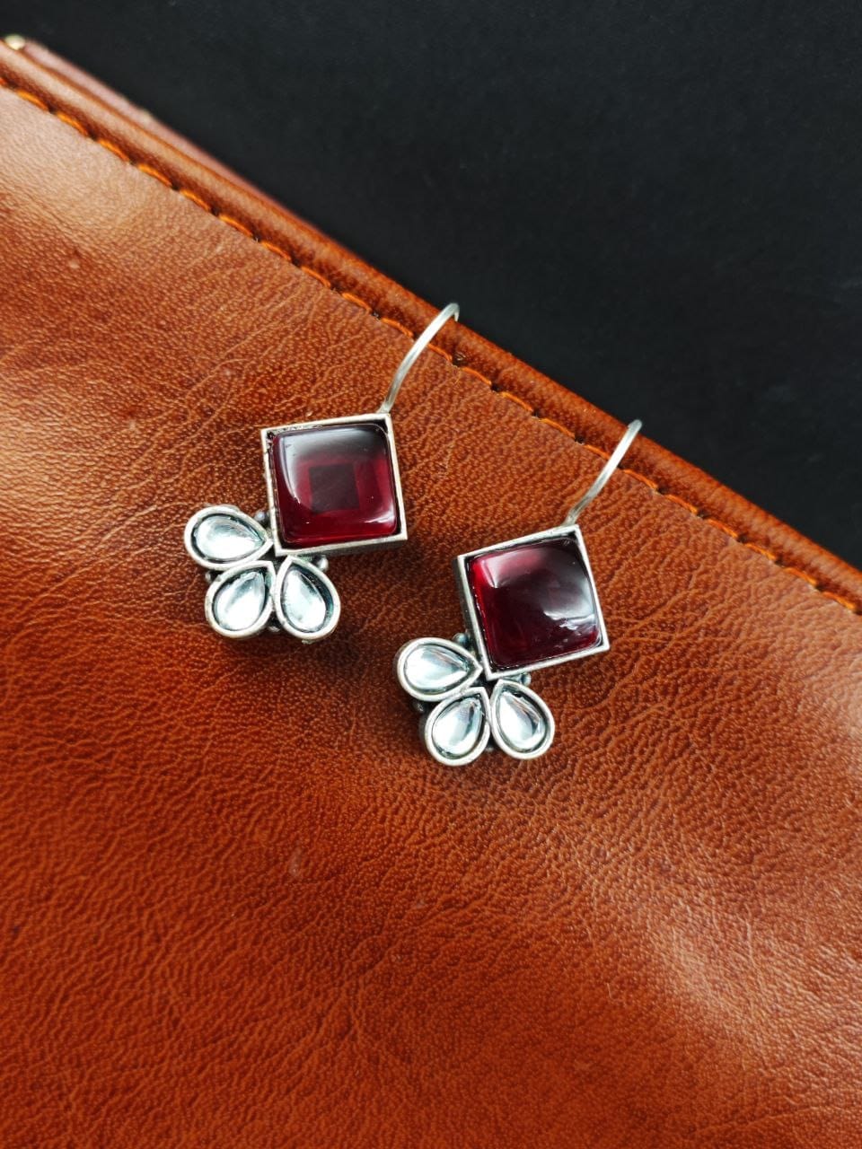 Iconic Look Daily-wear Earrings | Affordable Silver Replica Hook Style Jewelry - Image 6