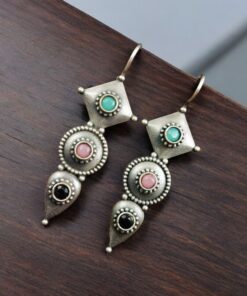 Silver Antique Replica Earrings | Affordable Hook Style Earring