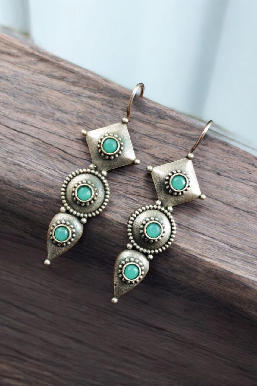 Silver Antique Replica Earrings | Affordable Hook Style Earring - Image 5