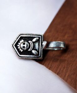 Traditional Oxidised Nosepins | Adorable Silver Plated Non-Piercing Nose Pin