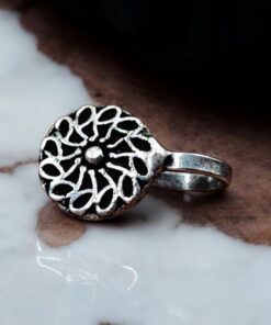 Non-Piercing Nosepin in Oxidised Silver Plated | Best Nose Accessories