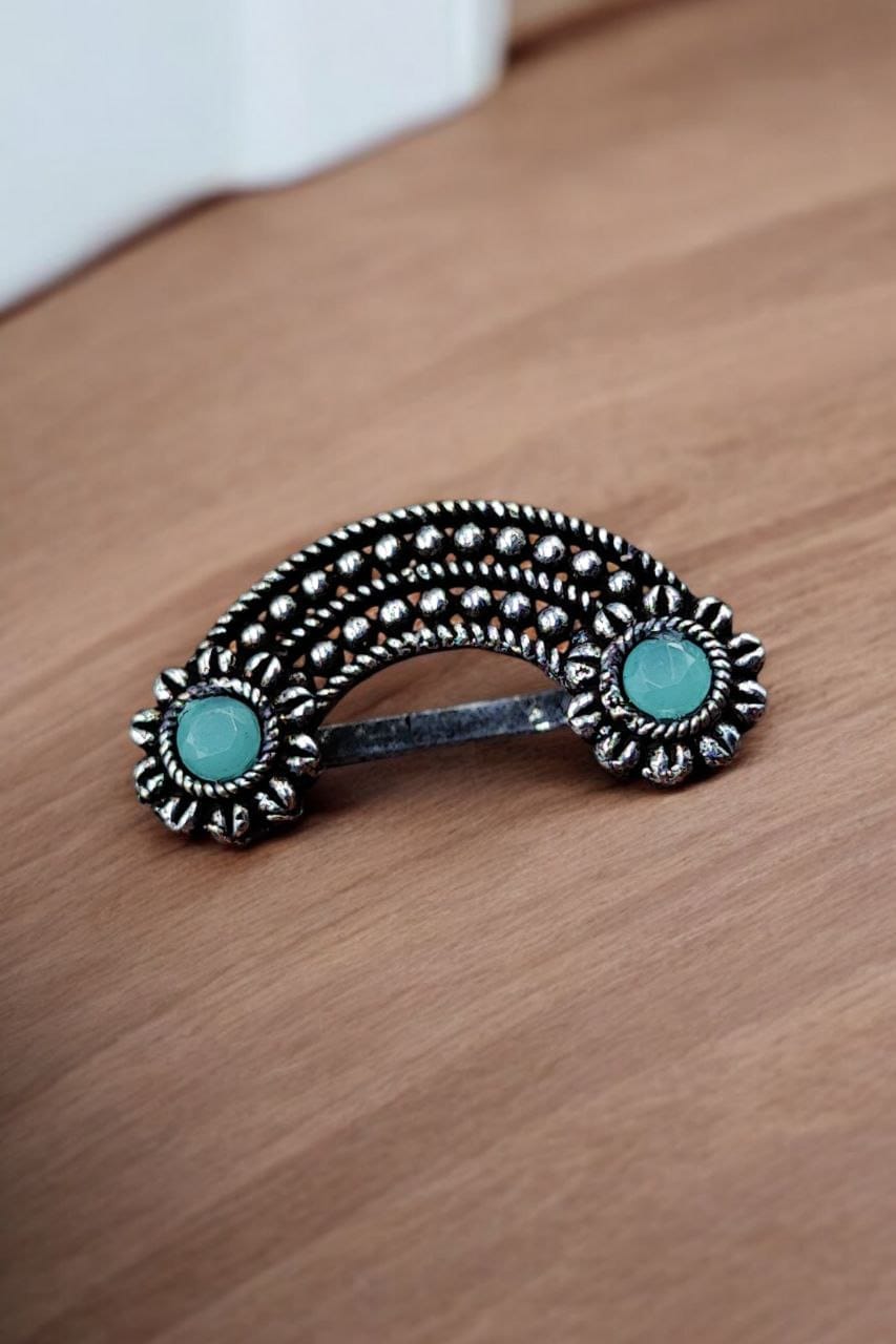 Marathi Nosepin | Oxidised Maharashtrian Nosepin | Best Non-Piercing Nose ring - Image 2