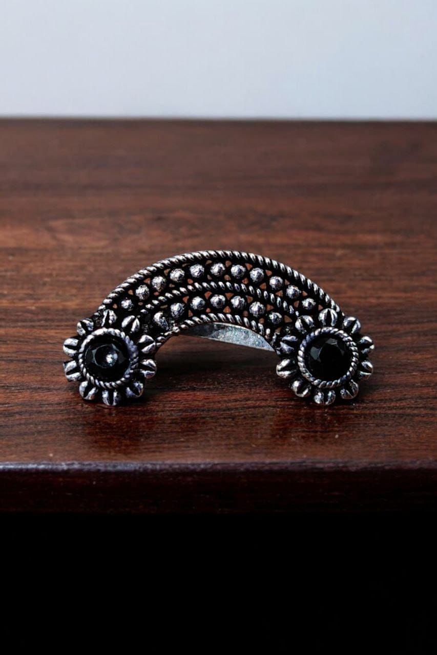 Marathi Nosepin | Oxidised Maharashtrian Nosepin | Best Non-Piercing Nose ring - Image 5