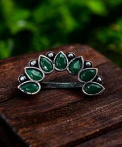 Alternative view of Silver Plated Oxidised Maharashtrian Nath | Affordable Marathi Nosepin For Girls