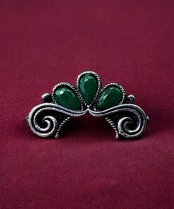 Silver Plated Marathi Nath | Best Press Nosepin in Maharashtrian Style