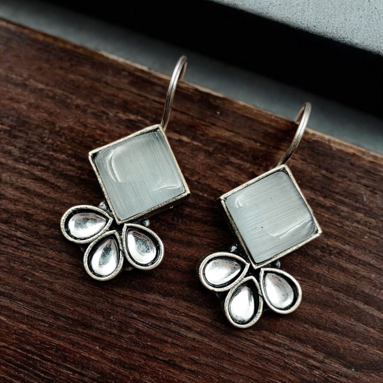 Iconic Look Daily-wear Earrings | Affordable Silver Replica Hook Style Jewelry