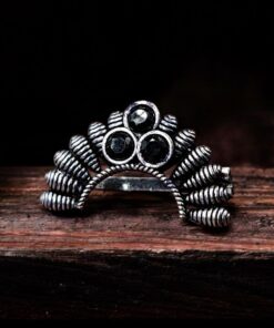 Alternative view of Traditional Maharashtrian Nath | Best Oxidised Marathi Nosepin Non-Piercing