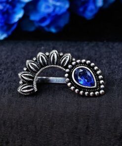 Silver Plated Marathi Nath | Best Oxidized Maharashtrian Nosepin Non-Piercing