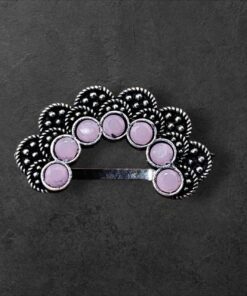 Alternative view of Big Size Nose pin | Oxidised Marathi Press Nosepin | Maharashtrian Nath