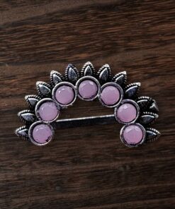 Alternative view of Oxidized Marathi Nosepin / Nath For Girls | Best Maharashtrian Press Nose Jewelry