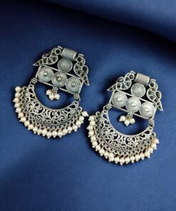 Alternative view of Traditional Bird Style Earrings | Buy Stone Work Dangler Stud Jewelry