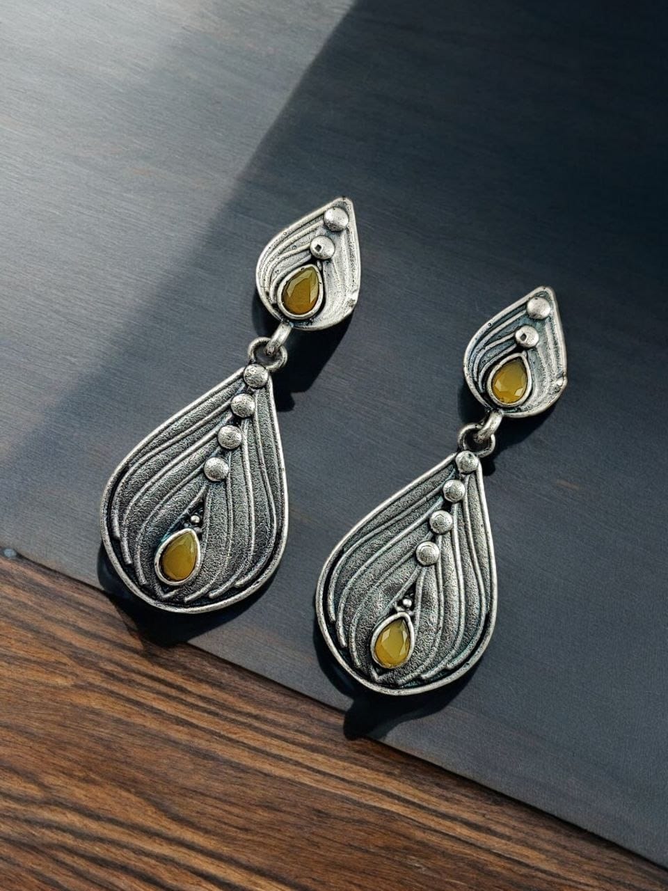 Oxidised Casual Earrings | Best Silver Replica Jewelry | Light Weight Studs