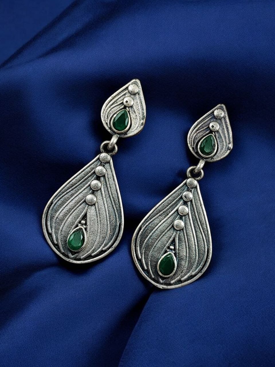 Oxidised Casual Earrings | Best Silver Replica Jewelry | Light Weight Studs - Image 7