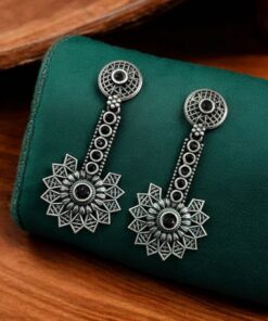 Silver Look aLike Dangler Earrings - Light Weight Casual Earring