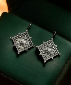 Silver Replica Hook Earrings | Antique Best Casual Wear Oxidised Jewelry