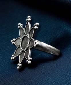 Alternative view of Traditional Oxidized Rings | Unique Designer Silver Replica Adjustable Ring