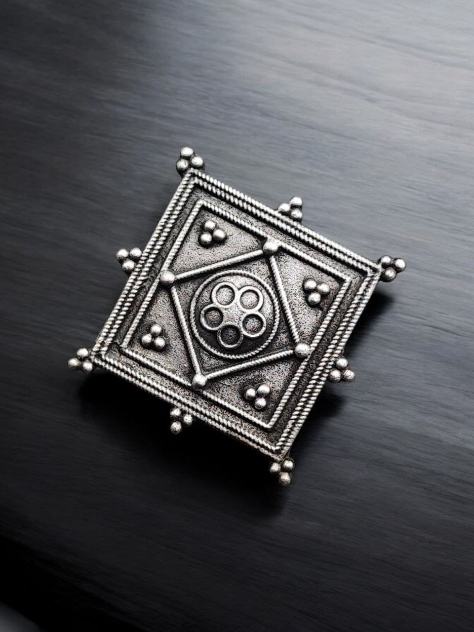 Best Silver Replica Rings | Traditional Square Shape Adjustable Ring For Girls - Image 2