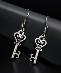 Oxidised key Style Earrings | German Silver Best Hook Earring For Girls