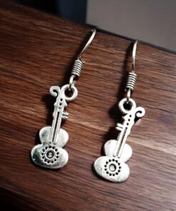 Oxidised Guitar Earrings | Best Designer German Silver Casual-wear Jewelry