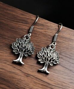 Designer Tree Earrings | Best Oxidised Daily wear Hook Jewelry For Girls