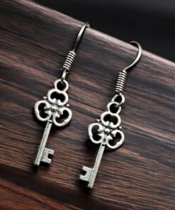 Oxidised Light Weight Designer Key Earrings For Girls