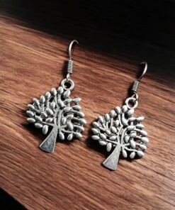 German Silver Designer Tree Earrings | Light Weight Office wear Jewelry