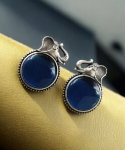 Alternative view of Elephant Stud Earrings - Silver Look alike Best Monalisa Jewellery